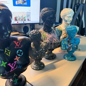 Colorful Decorative Busts Set